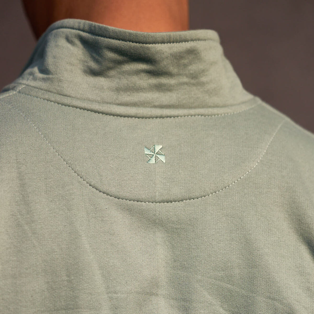 Unisex Quarter Zip Sweater | Sage