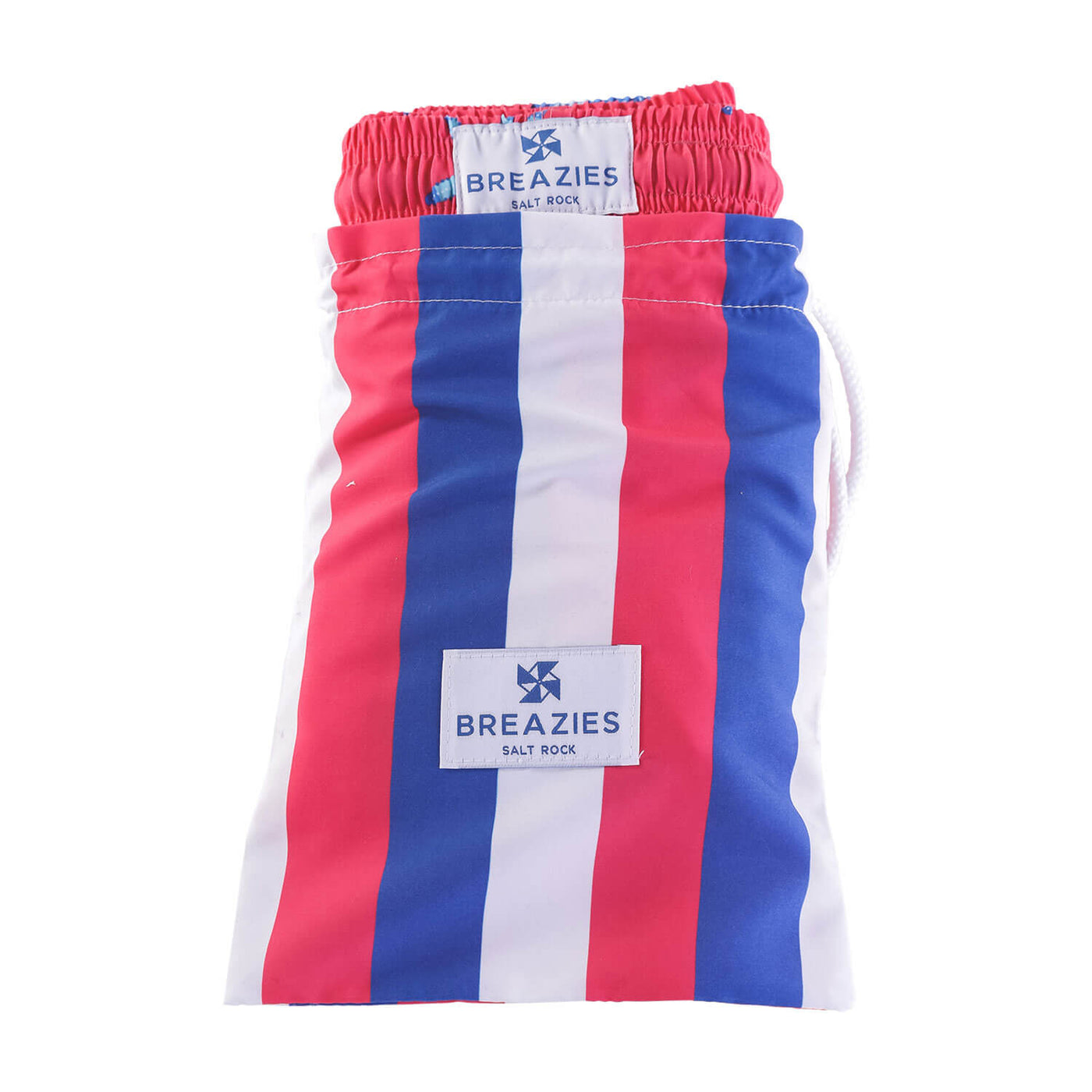 Swim Shorts - Stripes | Coral, Royal Blue & White