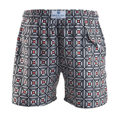 Swim Shorts - Geometric | Black & White