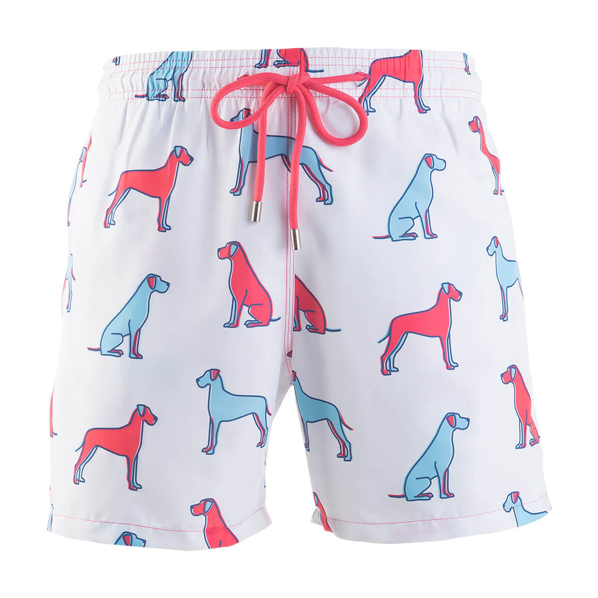 Swim Shorts - Great Danes | White