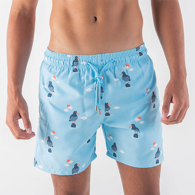 Swim Shorts - Oyster Catchers | Baby Blue