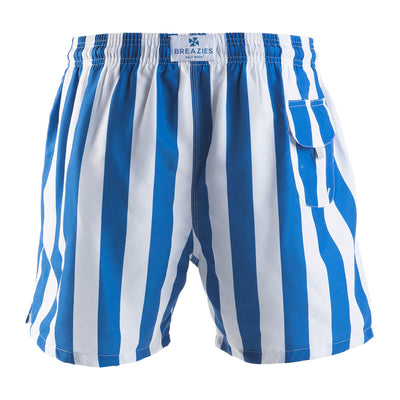 Swim Shorts - Stripes | Blue & White