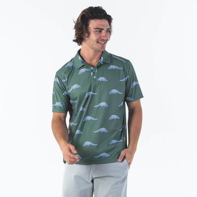 Golf Shirt - Pangolin | Army Green