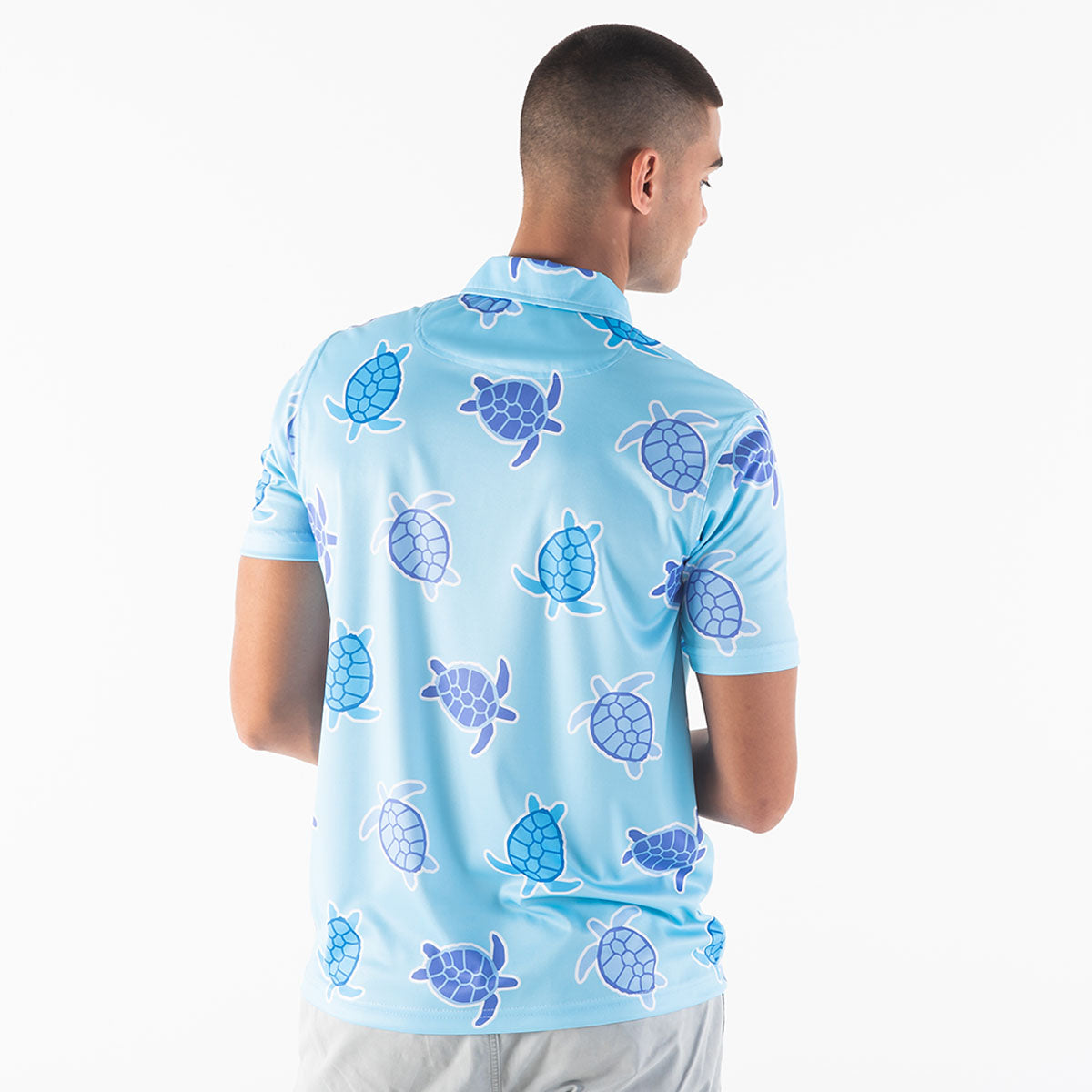 Golf Shirt - Turtles | Baby Blue